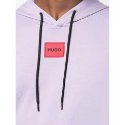 Hugo Boss Logo Patch Hoodie Purple