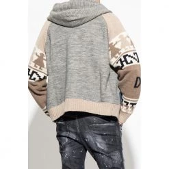 Dsquared2 Sweatshirt In Contrasting Fabrics Gray