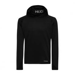 Hugo Boss Hooded Logo Collar Sweatshirt Black