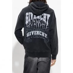 Givenchy Patterned Hoodie Gray