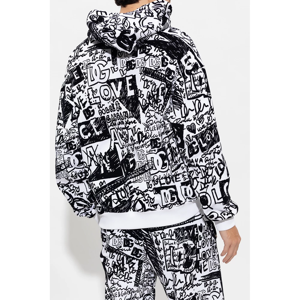 Dolce & Gabbana Hoodie With Logo White - Bilde 2