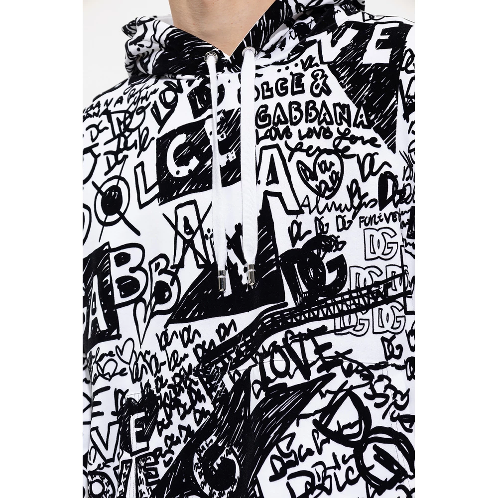 Dolce & Gabbana Hoodie With Logo White - Bilde 4