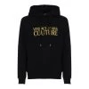 Versace Jeans Couture Hoodie With Brand Name On Chest Black