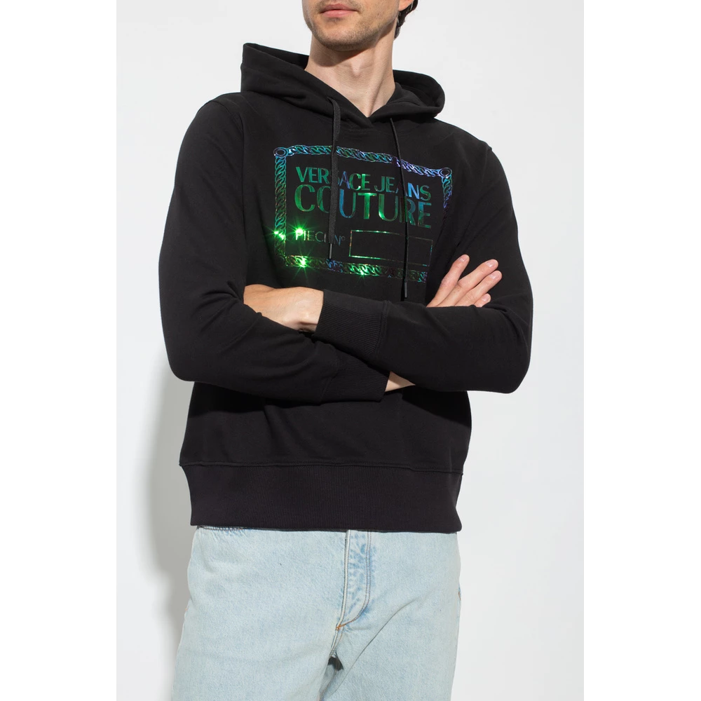 Versace Jeans Couture Hoodie With Logo Black