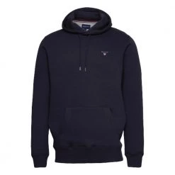 Blå Gant Original Sweat Hoodie Genser Blue