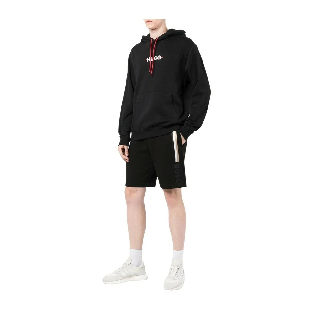 Hugo Boss Daffleck Logo Hoodie Black - Bilde 4