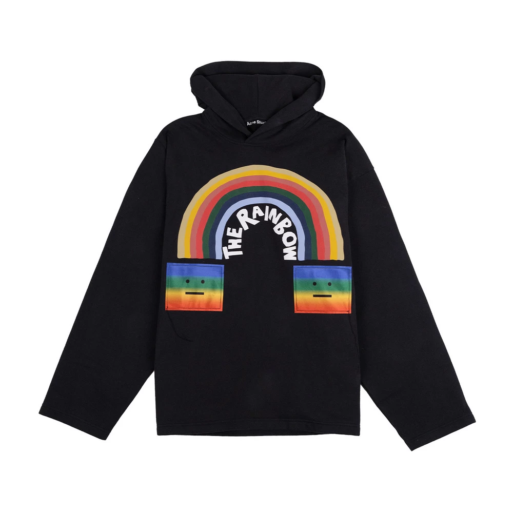 Acne Studios Rainbow Hooded Sweatshirt Black