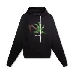 Palm Angels Broken Palm Hoodie Black