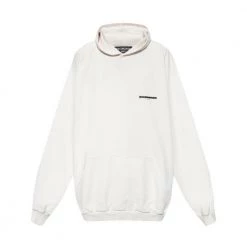Balenciaga Logo Hoodie White