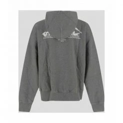 Off White Paint Script Skate Hoodie Gray